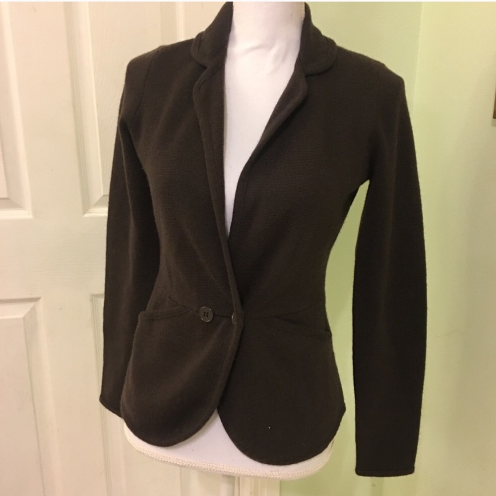 Nordstrom’s chocolate knit blazer